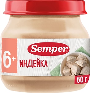Изображение товара Пюре Semper Индейка 80г