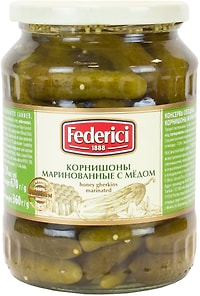 Изображение товара Корнишоны Federici маринованные с медом 720мл