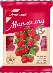 Изображение товара Мармелад Ударница со вкусом малины 275г