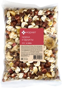Изображение товара Смесь орехово-фруктовая Маркет 500г