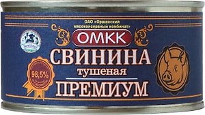 Изображение товара Свинина ОМКК Премиум тушеная 325г