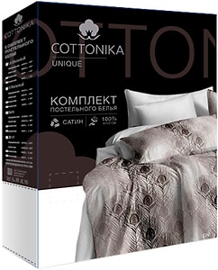 Изображение товара Комплект постельного белья Cottonika Unique сатин бежевый Евро