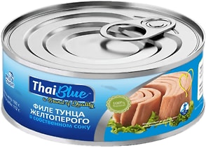 Изображение товара Тунец Thai Blue желтоперый в собственном соку 185г
