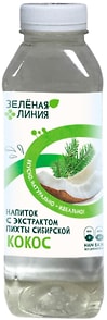 Изображение товара Напиток Зеленая линия с экстрактом пихты сибирской и ароматом Кокос негазированный 490мл