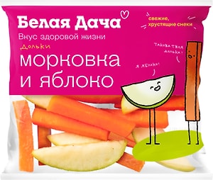 Изображение товара Смесь Белая дача Морковные палочки и Яблочные дольки 80г