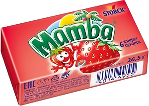 Изображение товара Конфеты Mamba жевательные 26.5г в ассортименте