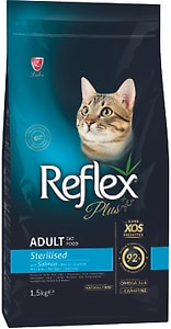 Изображение товара Сухой корм для кошек Reflex Plus Sterilised Adult для стерилизованных с лососем 1.5кг
