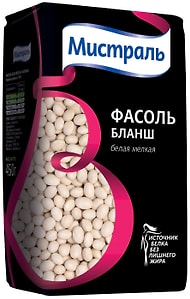Изображение товара Фасоль Мистраль Бланш белая мелкая 450г