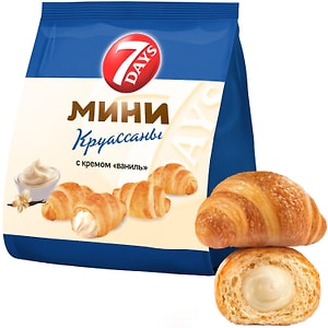 Изображение товара Мини-круассаны 7 Days с кремом Ваниль 265г