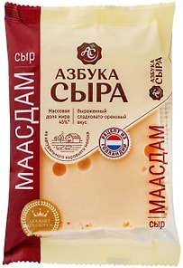 Изображение товара Сыр Азбука Сыра Маасдам 45% 200г