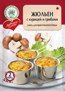 Изображение товара Приправа Волшебное дерево Жульен с курицей и грибами 30г