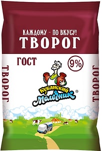 Изображение товара Творог Кубанский молочник 9% 180г