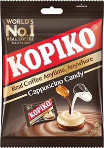 Изображение товара Карамель Kopiko Cappuccino Candy леденцовая кофейная со вкусом капучино 108г