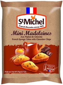 Изображение товара Бисквит St Michel Мадлен французский традиционный с кусочками шоколада 175г