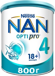 Изображение товара Молочко детское NAN 4 OptiPro с 18 месяцев 800г