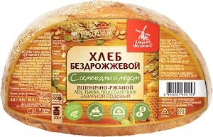 Изображение товара Хлеб Хлебное местечко бездрожжевой с семечками и медом 300г