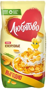 Изображение товара Хлопья Любятово Кукурузные 600г
