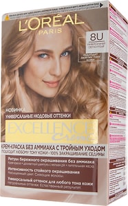 Изображение товара Крем-краска для волос Loreal Paris Excellence creme 8U Универсальный Светло-русый