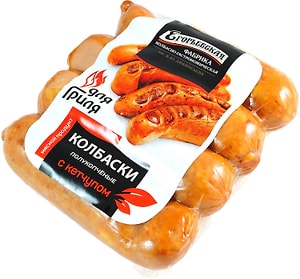Изображение товара Колбаски для гриля Егорьевская КГФ с кетчупом 320г