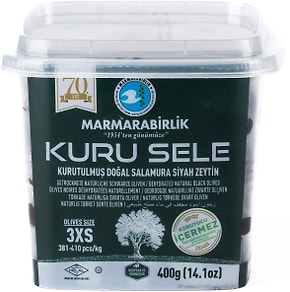 Изображение товара Оливки Marmarabirlik Kuru Kuru Sele Lux вяленые черные с косточкой 400г