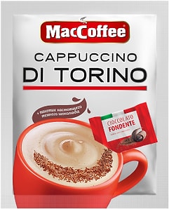Изображение товара Напиток кофейный MacCoffee Cappuccino Di Torino растворимый 3в1 с темным шоколадом 25.5г