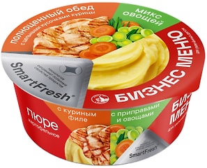 Изображение товара Пюре Бизнес меню Куриное филе приправы и овощи 110г