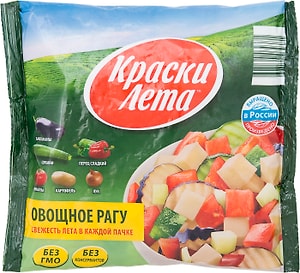 Смесь овощная Краски Лета Рагу быстрозамороженная 400г