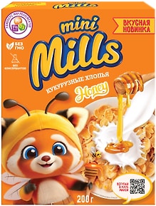Изображение товара Хлопья Mini Mills кукурузные Медовые 200г