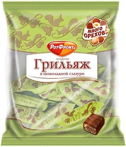 Изображение товара Конфеты Рот Фронт Грильяж в шоколадной глазури 200г