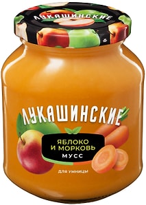 Изображение товара Мусс Лукашинские десерты Яблочно-морковный 370г