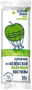 Изображение товара Батончик Зеленая линия из белевской яблочной пастилы 35г