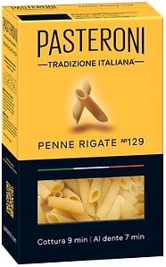 Изображение товара Макароны Pasteroni Penne Rigate №129 400г