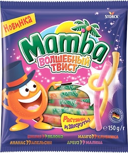 Изображение товара Конфеты Mamba жевательные волшебный твист 150г