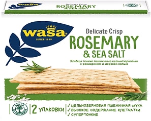 Изображение товара Хлебцы Wasa пшеничные с розмарином и морской солью 190г