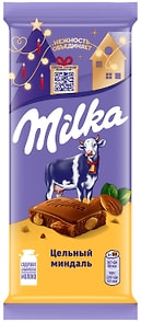 Изображение товара Шоколад Milka Молочный с цельным миндалем 80г