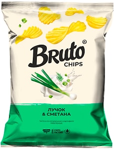 Изображение товара Чипсы Bruto Лучок и сметана 120г