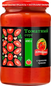 Изображение товара Соус Помидорка Томатный с пряными травами 490г