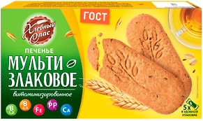 Изображение товара Печенье Хлебный Спас Мультизлаковое витаминизированное 200г