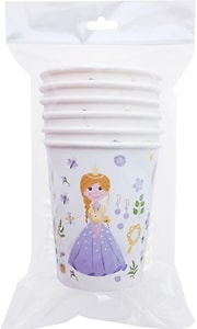 Изображение товара Стаканы одноразовые Маркет Kids бумажные для горячих и холодных напитков 250мл 6шт