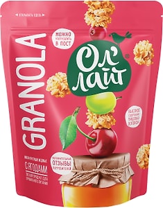 Изображение товара Гранола Ол Лайт медовые с ягодами 280г
