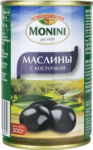 Изображение товара Маслины Monini с косточкой 300г