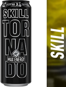 Изображение товара Напиток Tornado Max Energy Skill энергетический 450мл