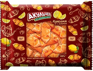 Изображение товара Печенье Акульчев Купелька сдобное с лимонной начинкой 400г