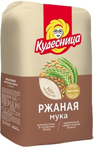 Изображение товара Мука Кудесница ржаная 1кг