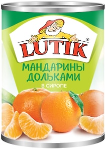 Изображение товара Мандарины Lutik дольки в сиропе 314мл