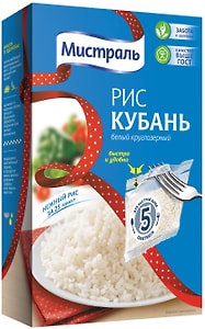 Изображение товара Рис Мистраль Кубань круглозерный 5пак*80г
