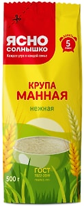 Изображение товара Крупа Ясно солнышко Манная 500г
