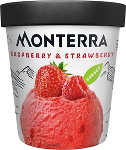 Изображение товара Мороженое Monterra Сорбет Малина-Клубника 480мл