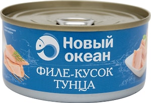 Изображение товара Тунец Новый океан Скипджек филе-кусок 185г