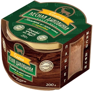 Изображение товара Паштет Лесная диковинка из мяса оленя с морковью 200г